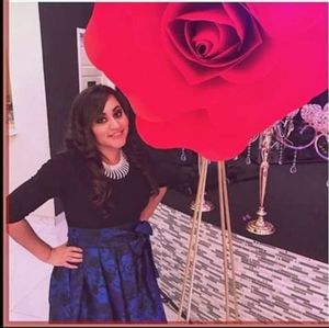 Party midi black and blue dress